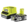 Ryobi RC18120-125 batteri og lader 18V ONE+