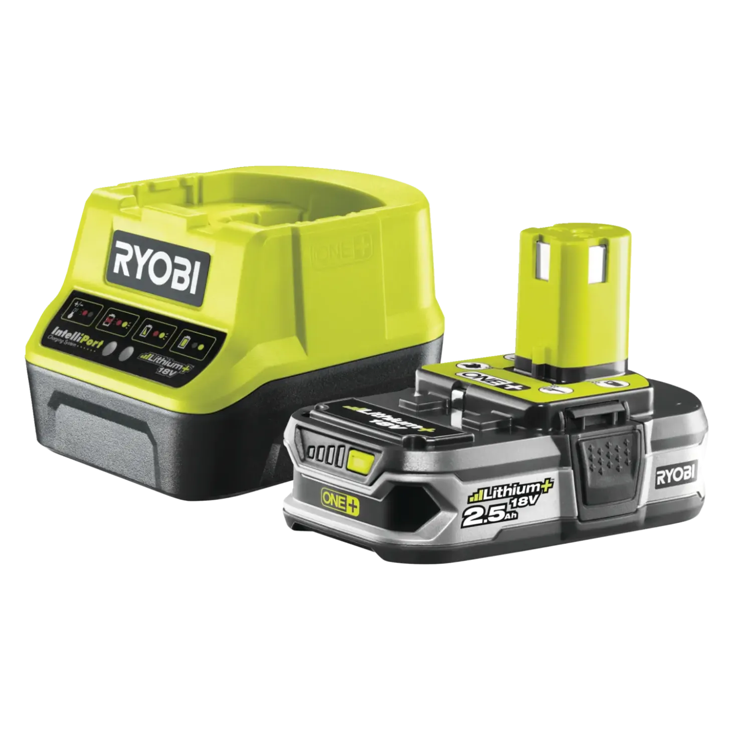 Ryobi RC18120-125 batteri og lader 18V ONE+