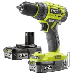 Ryobi R18DD7-220S bore-/skruemaskine 18V ONE+ 2x2,0 Ah