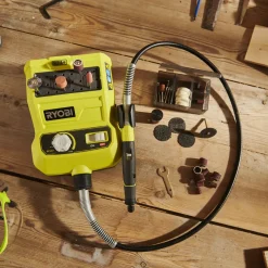 Ryobi R18RT-0 roterende multiværktøj 18V ONE+ solo m. 33 tilbehørsdele