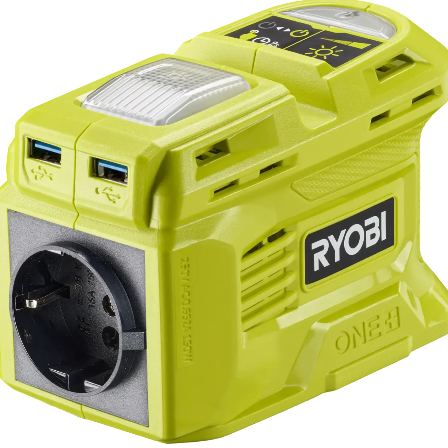 Ryobi RY18BI150B 2-i-1 inverter og oplader 18V ONE+