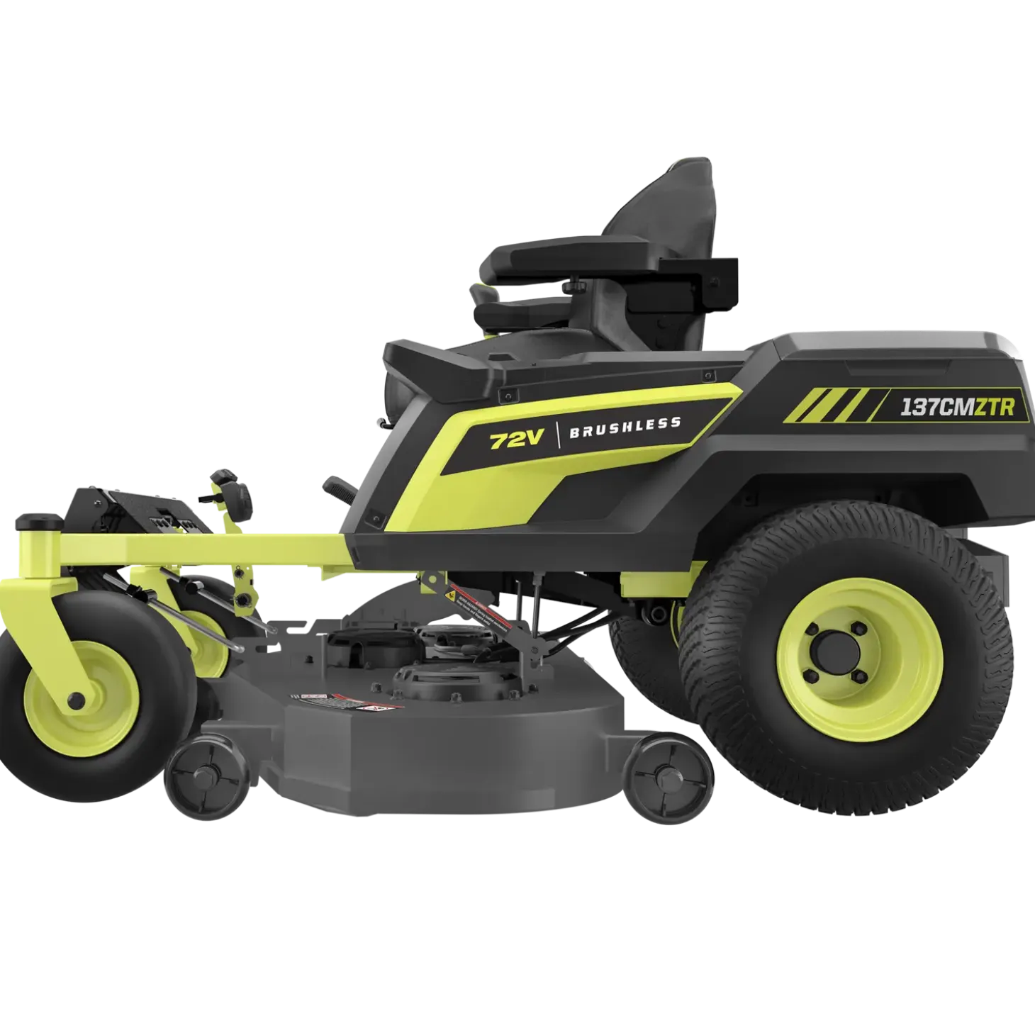 Ryobi RY72ZTRX107-210 72V 137 cm zero turn plæneklipper 3x10 Ah batt.