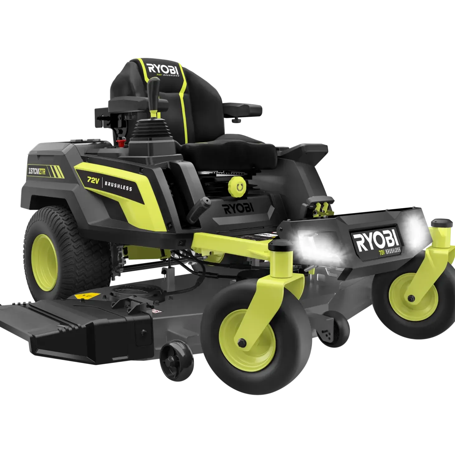 Ryobi RY72ZTRX107-210 72V 137 cm zero turn plæneklipper 3x10 Ah batt.