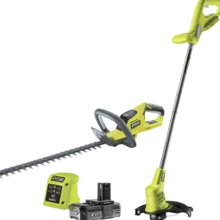 Ryobi  18V ONE+ græstrimmer og hækkeklipper m/1 stk. 2,0 Ah batteri og lader (RHT1845LT25M20)