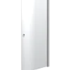 Scanbad brusedør E - halvrund klart satin/klart glas, model 100