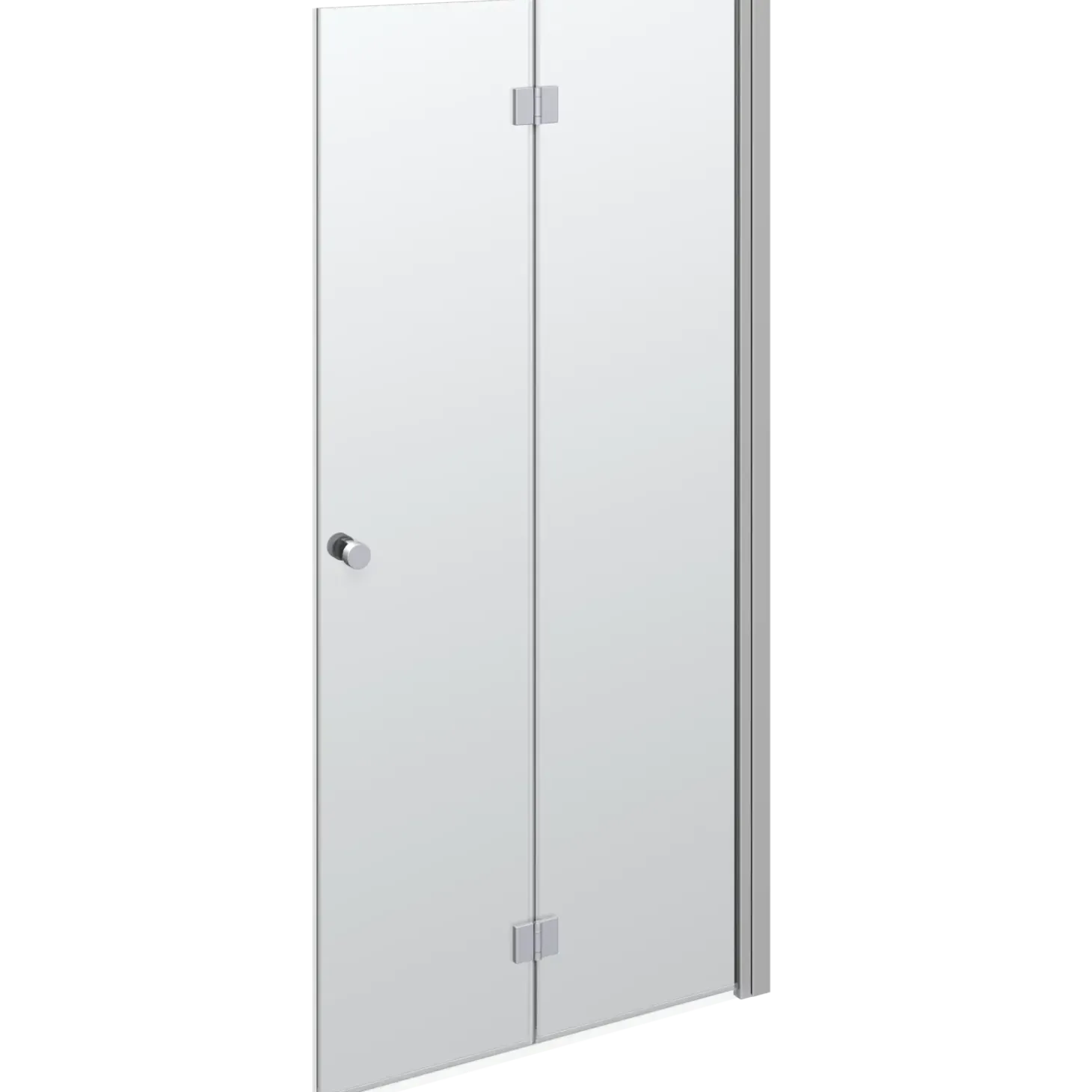 Scanbad brusedør 180 grader satin/klart glas 200x100 cm