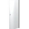 Scanbad brusedør halvrund satin/klart glas model 90