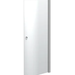 Scanbad brusedør halvrund satin/klart glas model 90