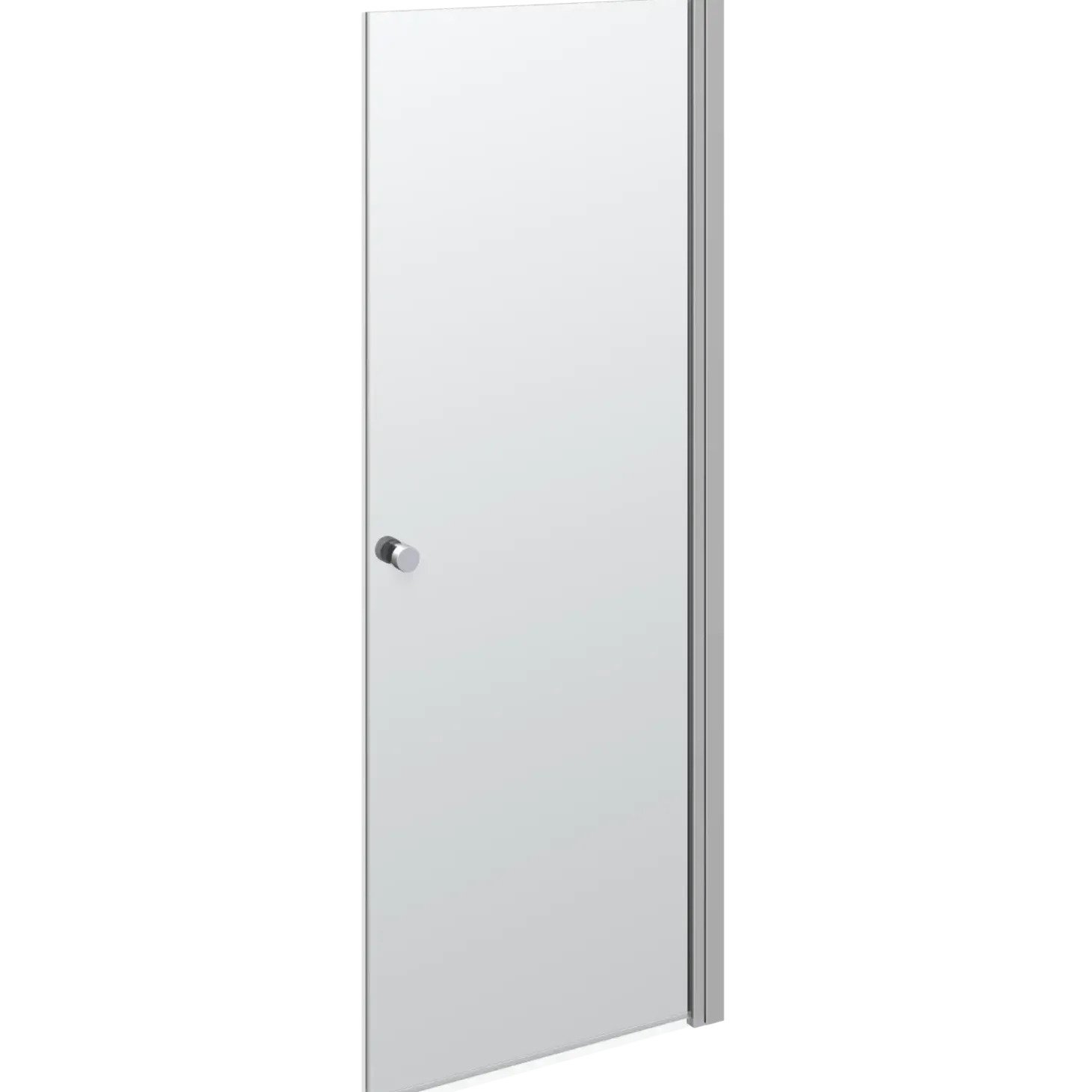 Scanbad brusedør satin/klart glas 200 x 80 cm