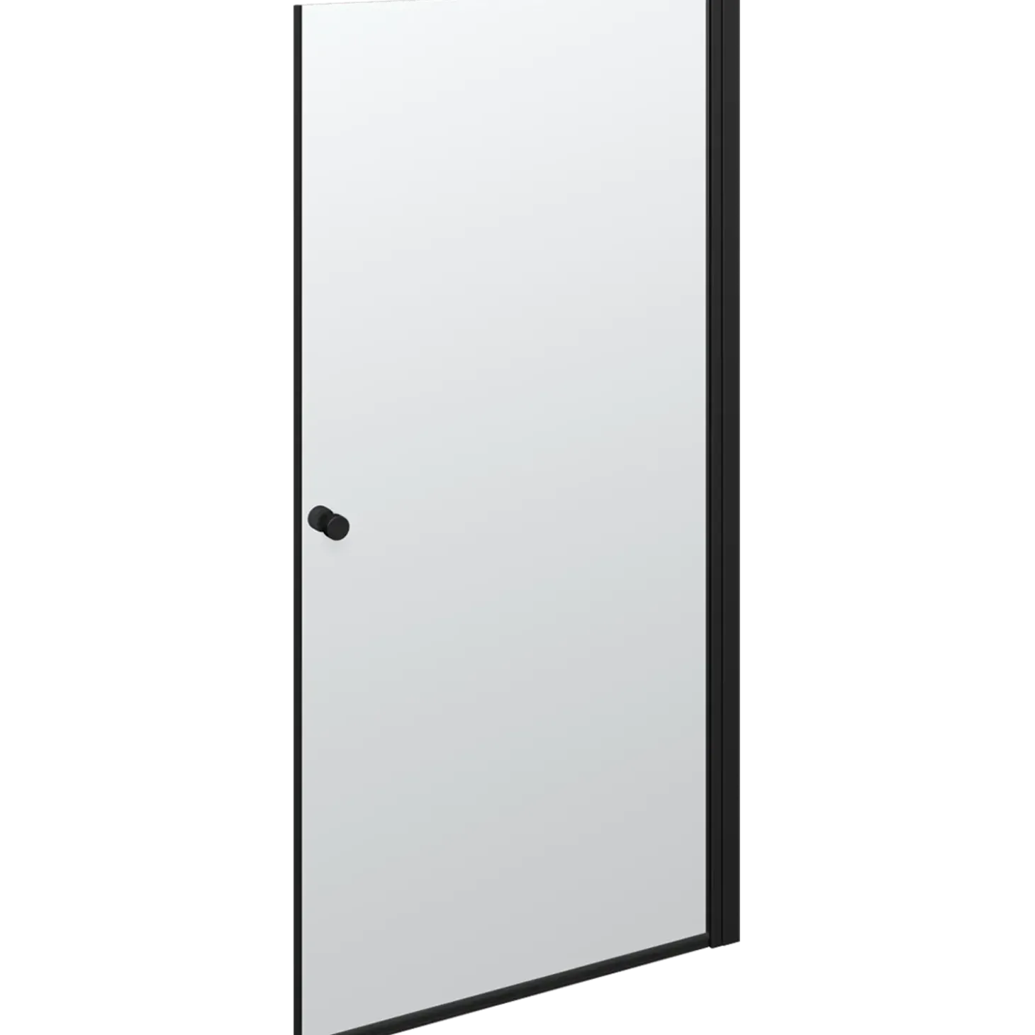 Scanbad brusedør 99x200 cm mat sort