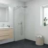 Scanbad brusevæg m/stabiliseringsarm 77-79 cm klar glas