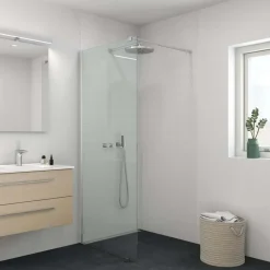 Scanbad brusevæg 79x197,5 cm klar glas