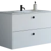 Scanbad Delta badmøbel m/Karat vask, 2 skuffer, hvid mat 100 cm