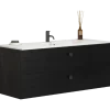 Scanbad Delta vaskeskab m/Micca vask 120 cm sort eg