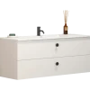 Scanbad Delta vaskeskab m/Micca vask 120 cm mat hvid
