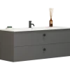 Scanbad Delta vaskeskab m/Micca vask 120 cm mat grå