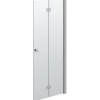 Scanbad foldedør 180 grader satin/klart glas 200x80 cm