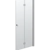 Scanbad foldedør 180 grader satin/klart glas 200x90 cm