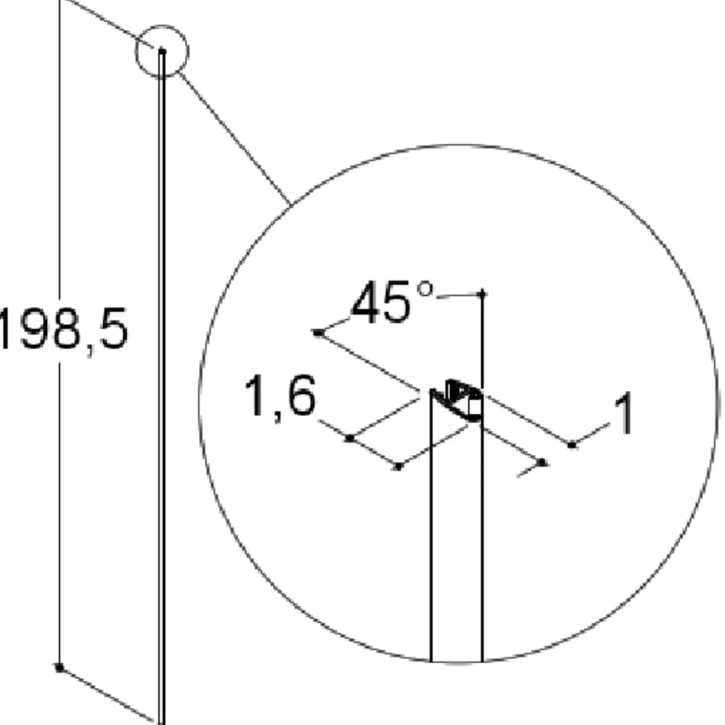 Scanbad Match magnetliste til D brusevæg 198,5 cm