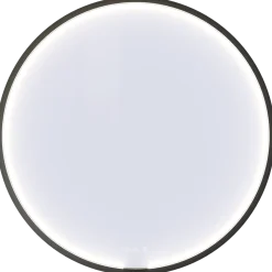 Scanbad Moon rammespejl Ø75 cm, sort, lysstyring