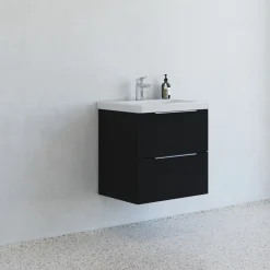 Scanbad Multo badmøbel m/Lazuli vask, 2 skuffer højglans hvid 62,7 cm