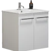 Scanbad Multo vaskeskab 61 cm m/låger inkl. Amber vask, hvid højglans