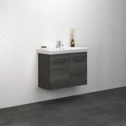 Scanbad Multo vaskeskab m. låger inkl. Lotto vask 85 cm pinegrey