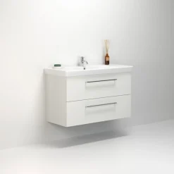 Scanbad Multo+ vaskeskab m/ Lotto XL vask 105 cm mat hvid