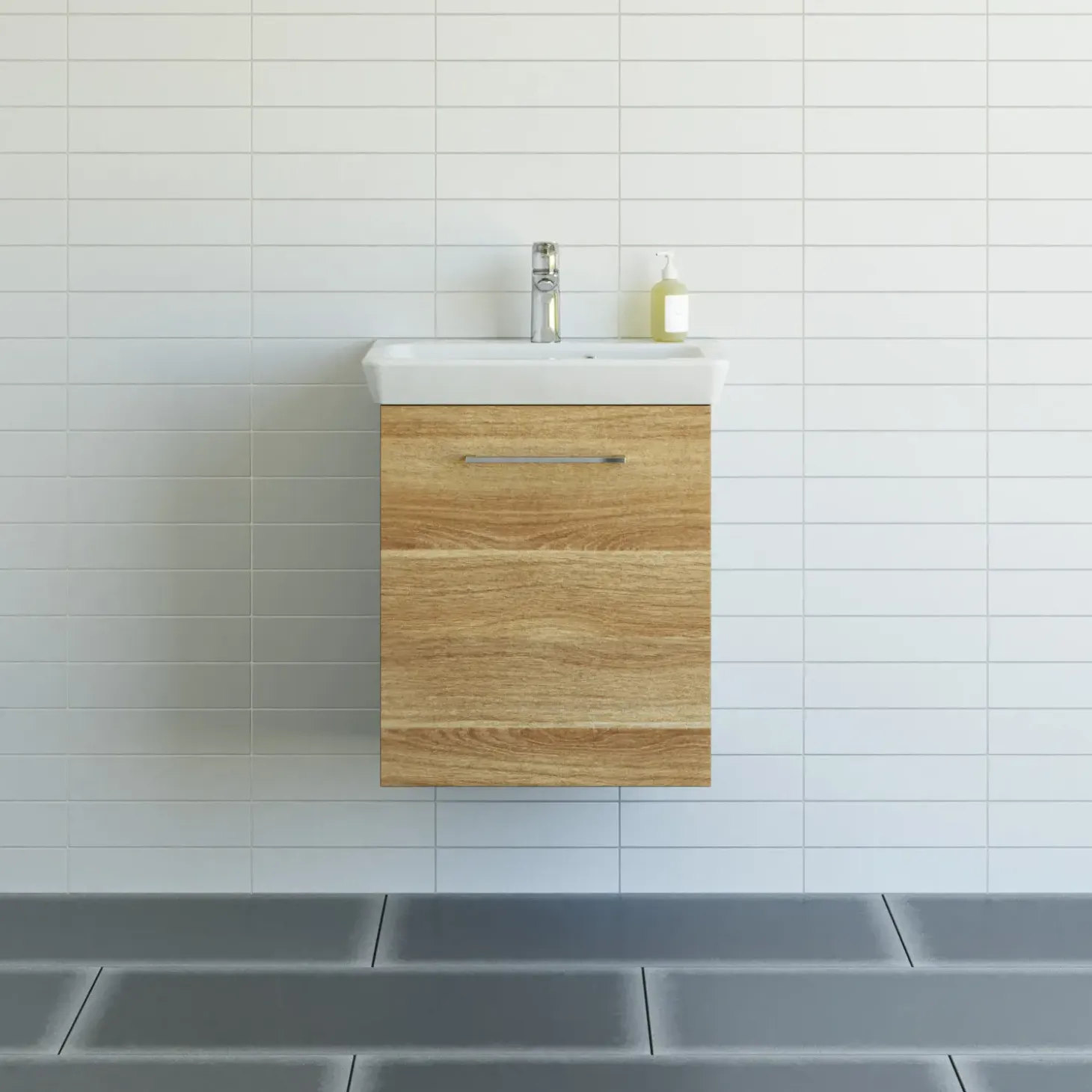 Scanbad Multo vaskeskab m/Lotto vask 55x64,6x38,2 cm varm eg