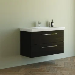 Scanbad Multo+ vaskeskab m/ Lotto XL vask 105 cm sort