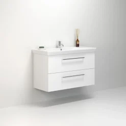Scanbad Multo+ vaskeskab m/ Lotto XL vask 105 cm hvid højglans