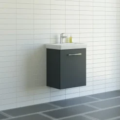 Scanbad Multo vaskeskab m/Lotto vask 55x64,6x38,2 cm mat grå