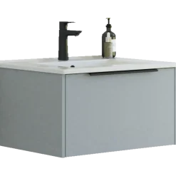 Scanbad NOW vaskeskab m/én skuffe 33,8x61x45,5 mat lyseblå glat front