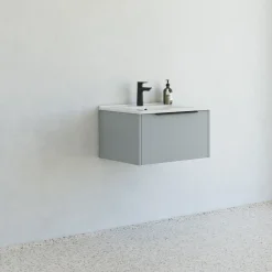 Scanbad NOW vaskeskab m/én skuffe 33,8x61x45,5 mat lyseblå glat front