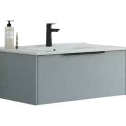 Scanbad NOW vaskeskab m/én skuffe 33,8x61x45,5 mat lyseblå glat front
