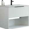 Scanbad NOW vaskeskab m/én skuffe og åbent rum 65,8x81x45,5 cm mat hvid glat front