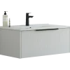Scanbad NOW vaskeskab m/én skuffe 33,8x61x45,5 cm mat sand stribet front