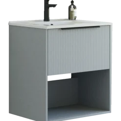 Scanbad NOW vaskeskab m/én skuffe 33,8x61x45,5 mat sand glat front
