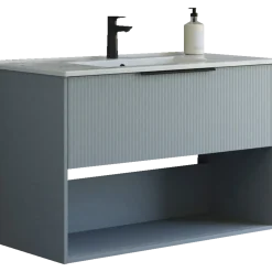Scanbad NOW vaskeskab m/én skuffe 33,8x61x45,5 mat sand glat front