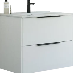 Scanbad NOW vaskeskab m/to skuffer 65,8x81x45,5 cm mat hvid glat front