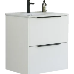 Scanbad NOW vaskeskab m/to skuffer 65,8x81x45,5 cm mat hvid glat front