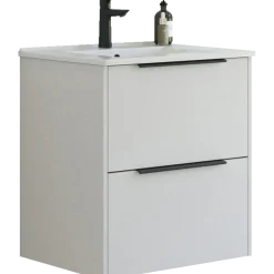 Scanbad NOW vaskeskab m/to skuffer 65,8x81x45,5 cm mat sand glat front