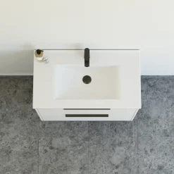 Scanbad NOW vaskeskab m/to skuffer 65,8x81x45,5 cm mat sand glat front