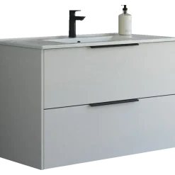 Scanbad NOW vaskeskab m/to skuffer 65,8x81x45,5 cm mat sand glat front