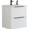 Scanbad NOW vaskeskab m/to skuffer 65,8x81x45,5 cm, mat hvid stribet front