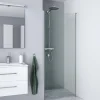Scanbad Svingdør m/anslagsliste 200 x 80 cm satin/klart glas