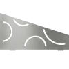 Schlüter hylde firkantet curve, børstet stål