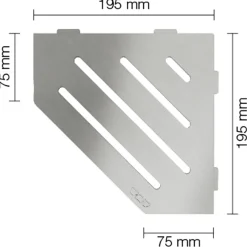 Schlüter Wave sæbehylde femkantet børstet rustfrit stål 195x195 mm