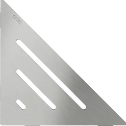 Schlüter Wave sæbehylde trekantet børstet rustfrit stål 210x210 mm