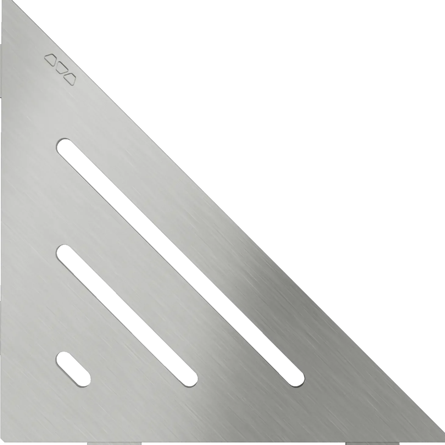 Schlüter Wave sæbehylde trekantet børstet rustfrit stål 210x210 mm